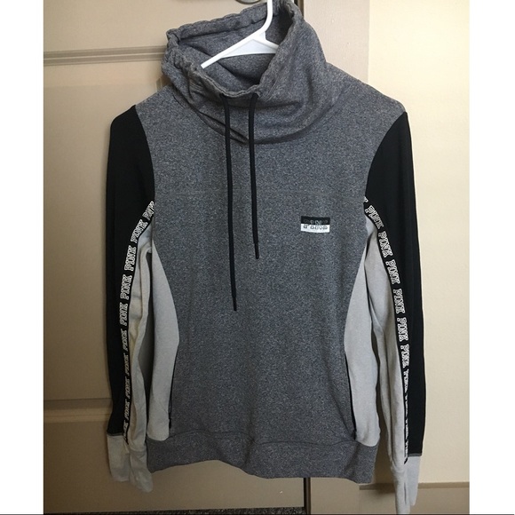 PINK Victoria's Secret Tops - Victoria’s Secret PINK Cowl Neck Scuba Hoodie